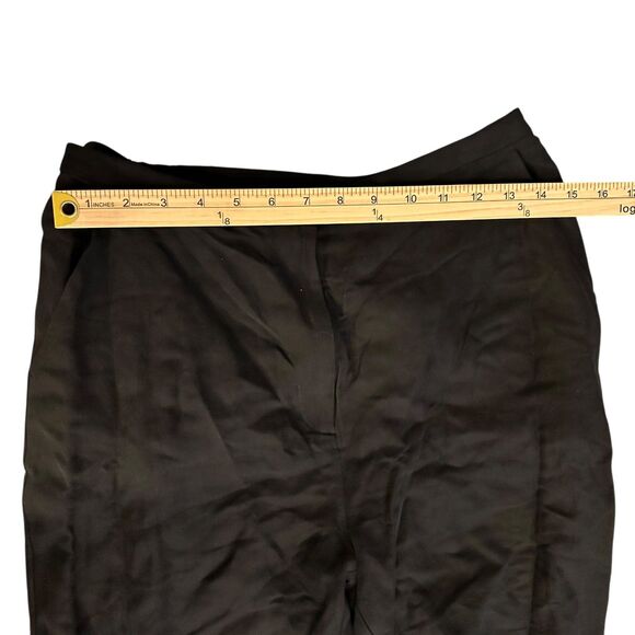 Eileen Fisher Black Silk and Linen Straight Leg Pants with Pockets Size S - Picture 6 of 8